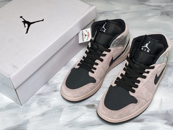 Bmlin shoes (W) Powder Jordan Air 1 Iridescent BQ6472-602 Mid Dirty 0627